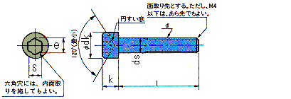 穴 ボルト 規格 付き 六角